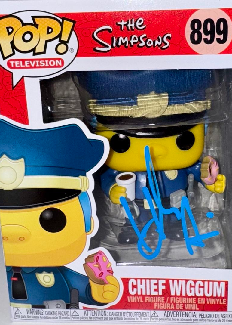 Hank Azaria Signed Funko Pop #899 "Chief Wiggum" (The Simpsons) - OC Celebrity Marketing #01